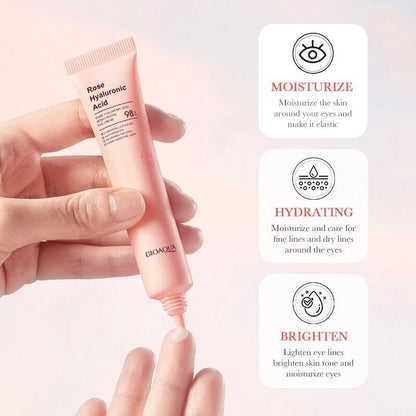 Contorno de Ojos Hidratante con Ácido Hialurónico y Rosa – 20g