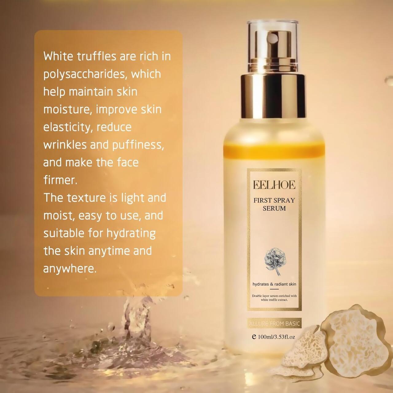 EELHOE Spray Sérum Bruma Facial Hidratante con Trufas Blancas 🌿💦